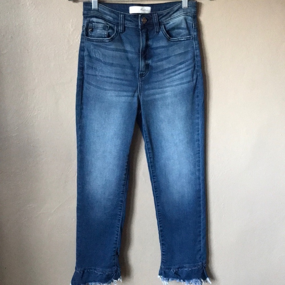 Kancan Straight Leg Iverson Ultra High Rise Cropped Jeans Size 26